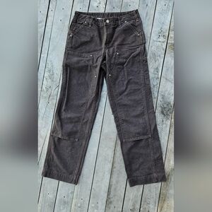 Carhartt Women's 100% Cotton Double Front work pants, Dark Brown, size 6